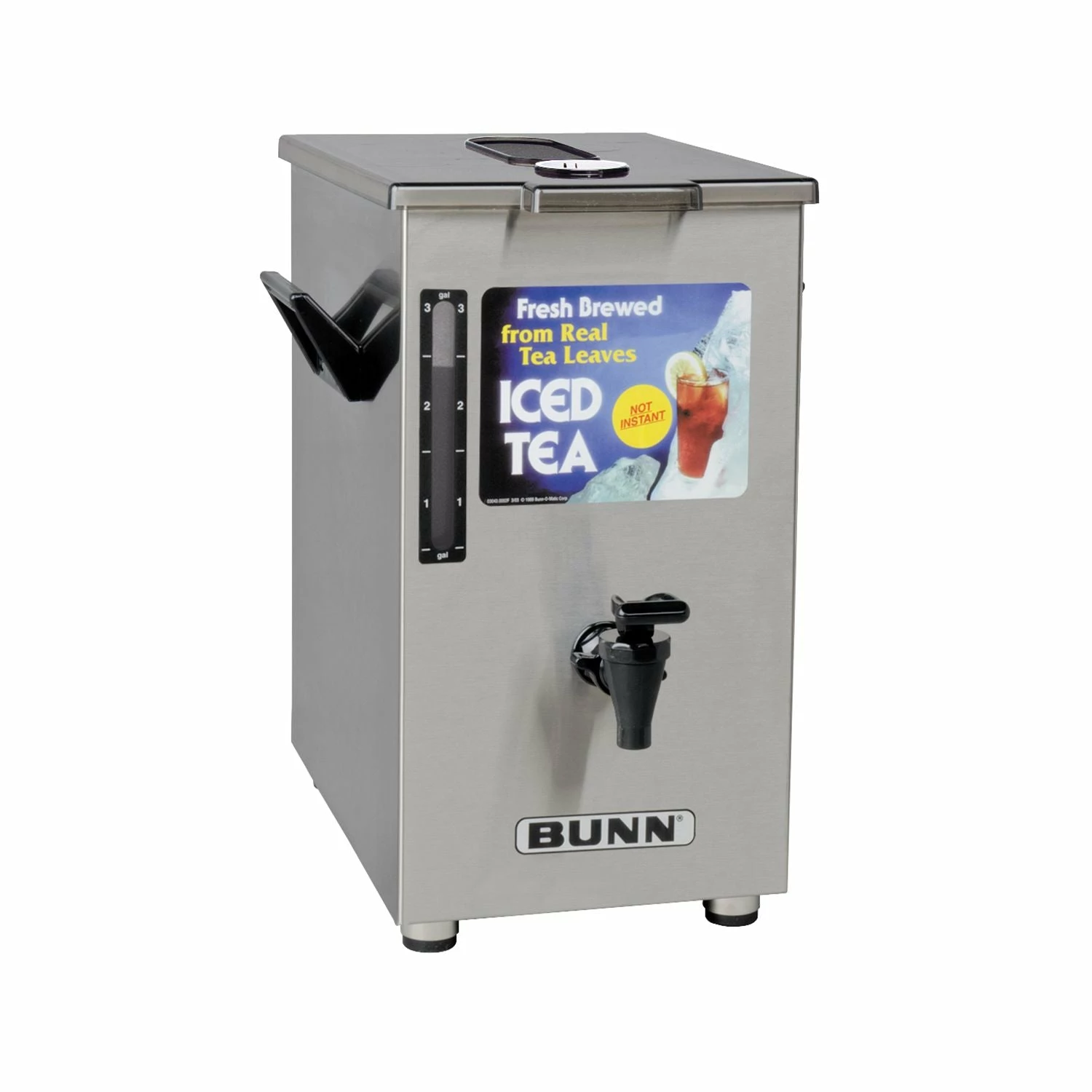 BUNN TD4 Square Iced Tea Dispenser W/ Brew-Thru Lid & Sweet, Unsweet Handle 1 BUNN TD4 Square Iced Tea Dispenser W/ Brew-Thru Lid & Sweet, Unsweet Handle