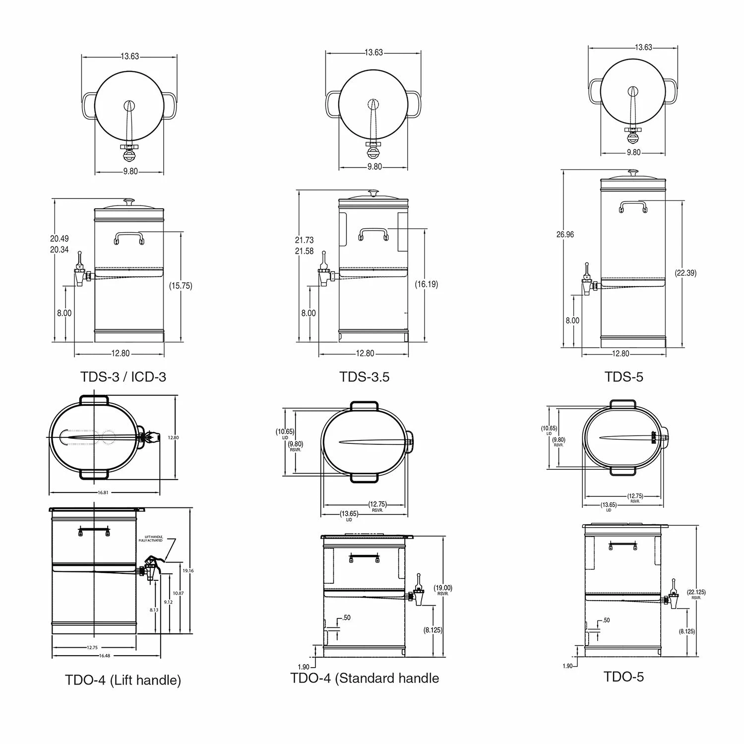 Brewers BUNN TDO-5 Iced Tea & Coffee Dispenser W/ Solid Lid 2 Brewers BUNN TDO-5 Iced Tea & Coffee Dispenser W/ Solid Lid