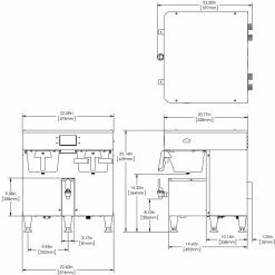BUNN ICB Twin TF 1 Gallon Platinum Edition Coffee Brewer Brewers