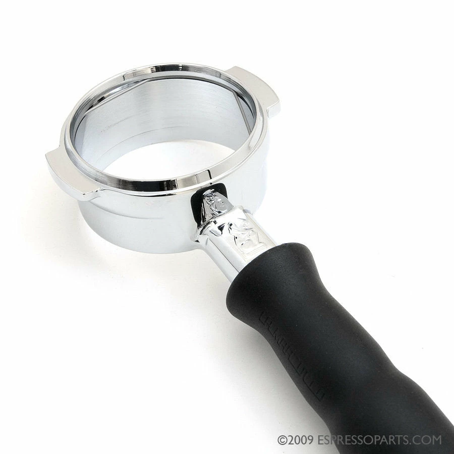 La Marzocco OEM Bottomless Portafilter - Factory Cut, Logo Embossed, Rubber Handled 2 La Marzocco OEM Bottomless Portafilter - Factory Cut, Logo Embossed, Rubber Handled