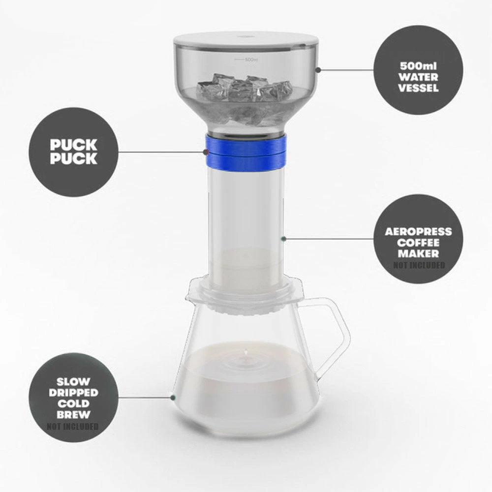 PuckPuck Puck Puck Cold Brew Attachment And 500ml Water Vessel 3 PuckPuck Puck Puck Cold Brew Attachment And 500ml Water Vessel